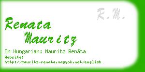 renata mauritz business card