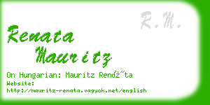 renata mauritz business card